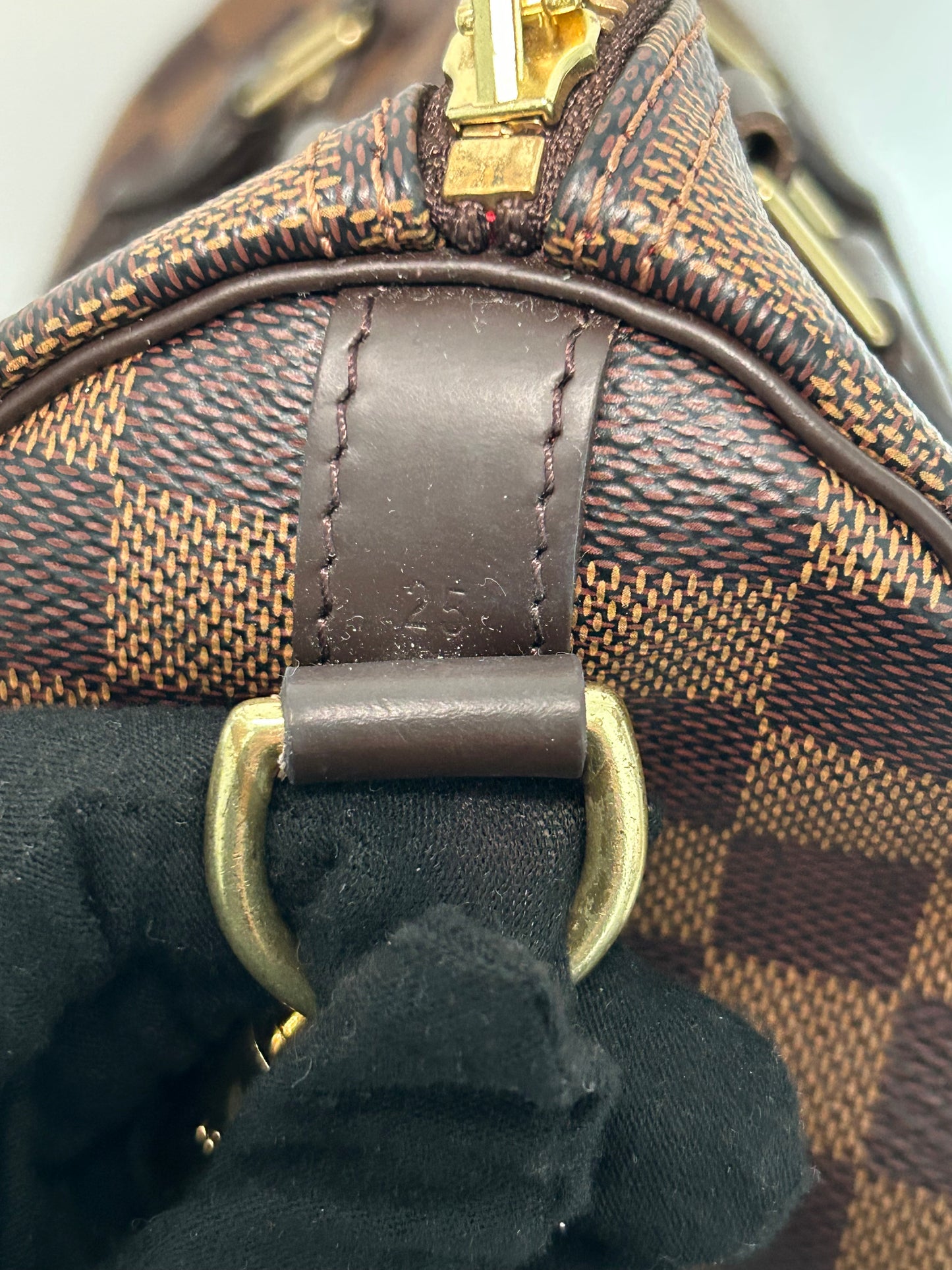 Louis Vuitton Speedy 25 Bandouliere Damier Ebene