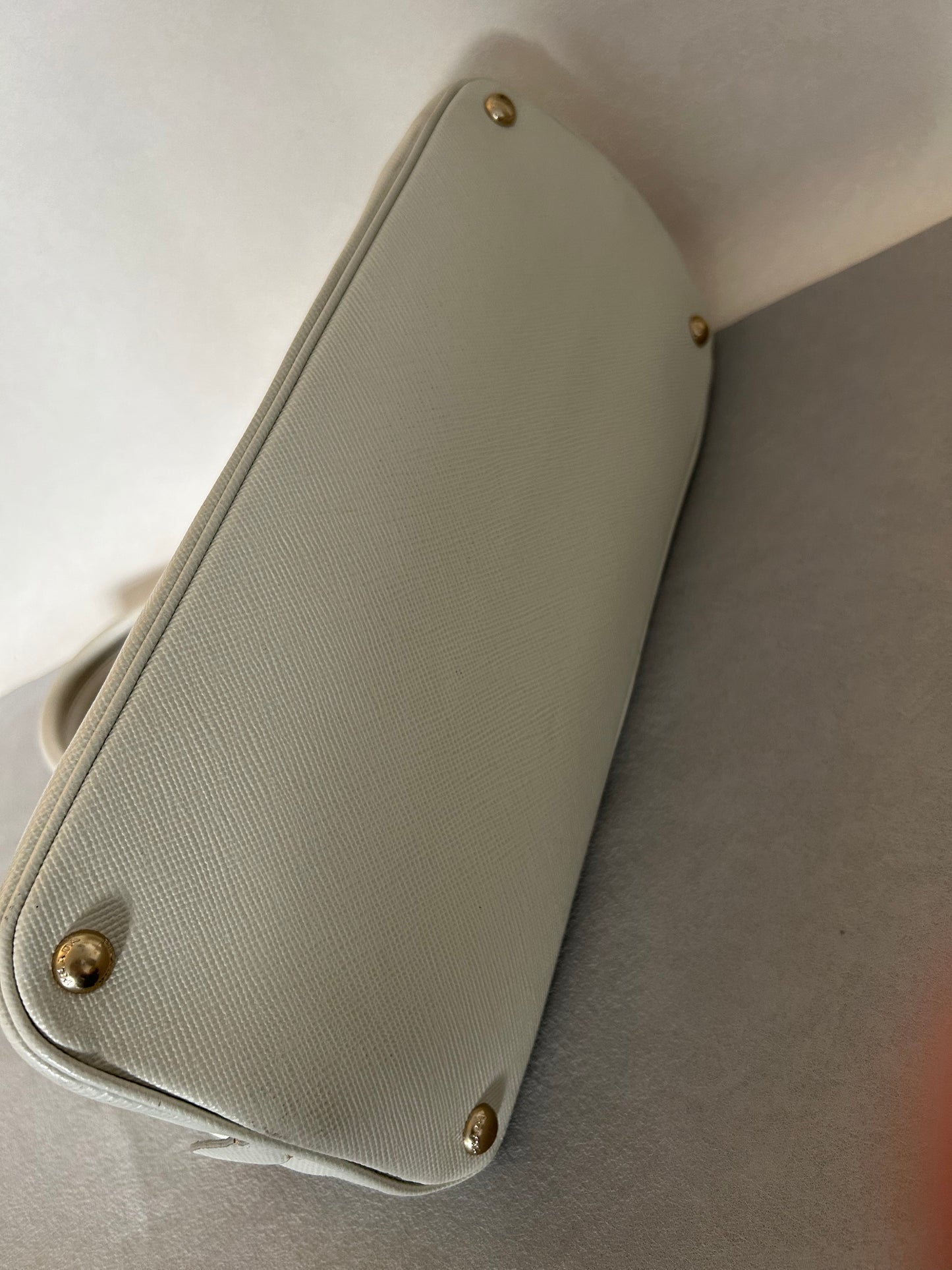 Prada Talco Saffiano Leather Top Handle Bag