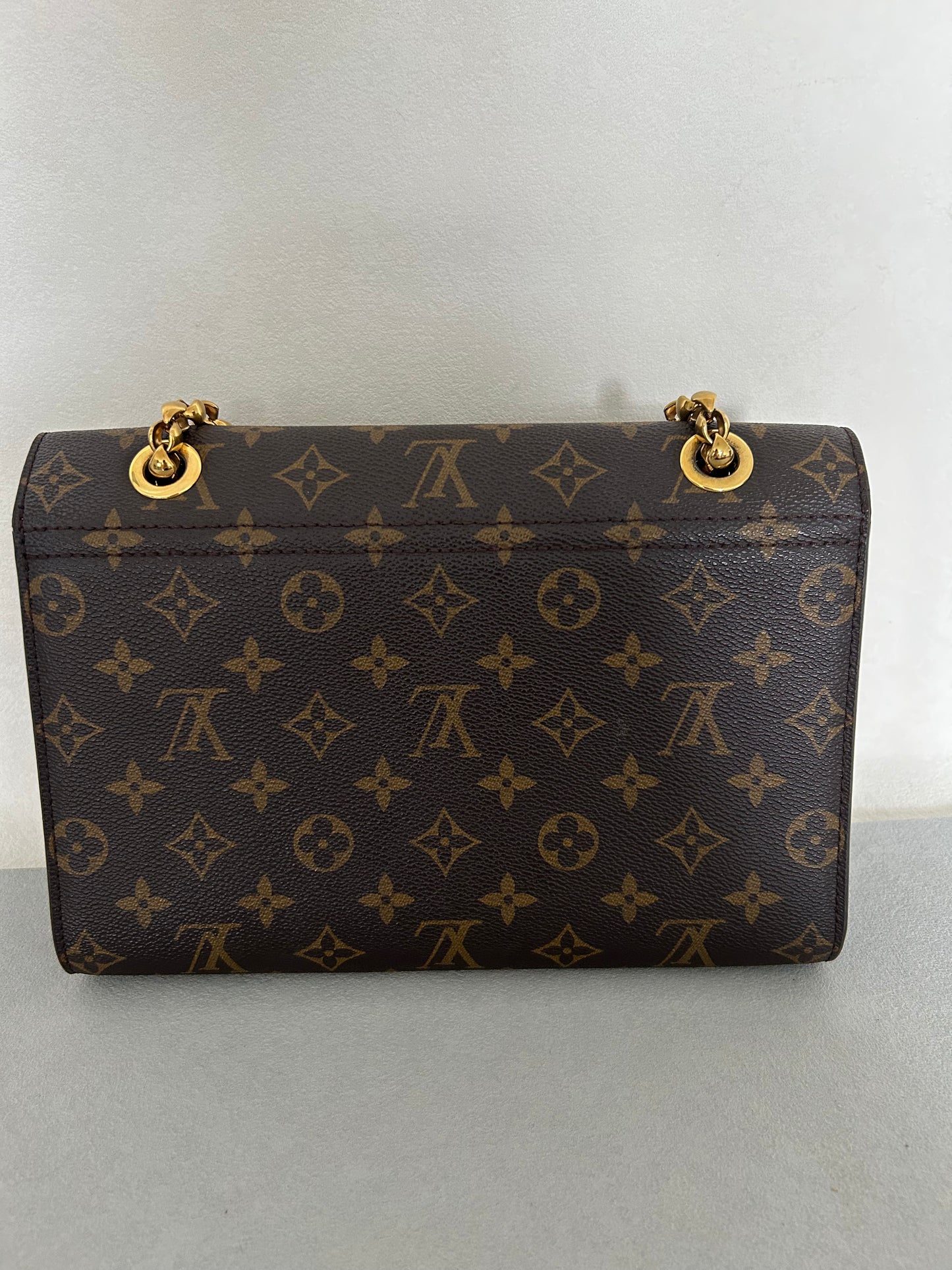 Louis Vuitton victoire monogram and navy blue shoulder bag