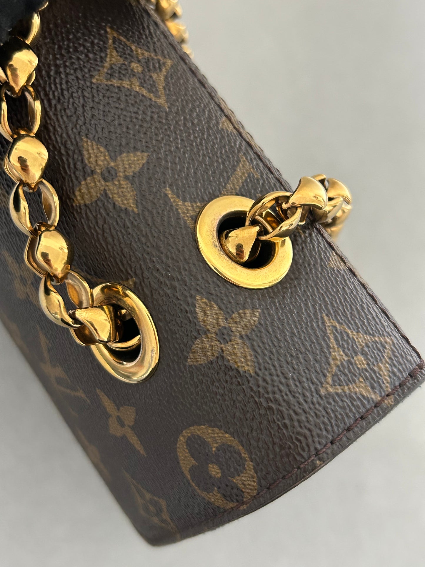 Louis Vuitton victoire monogram and navy blue shoulder bag