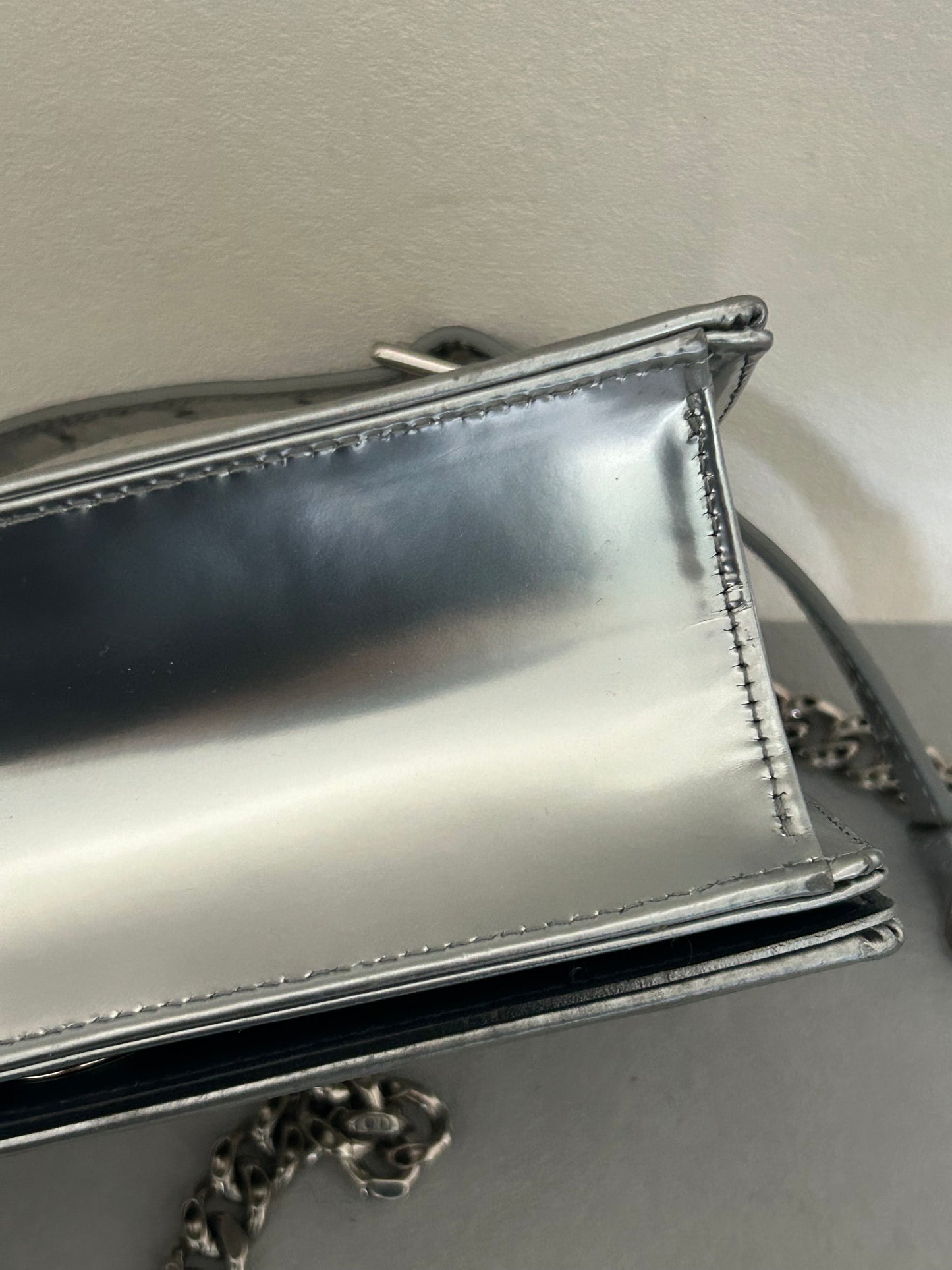 Dior Diorama metallic beaded flap bag